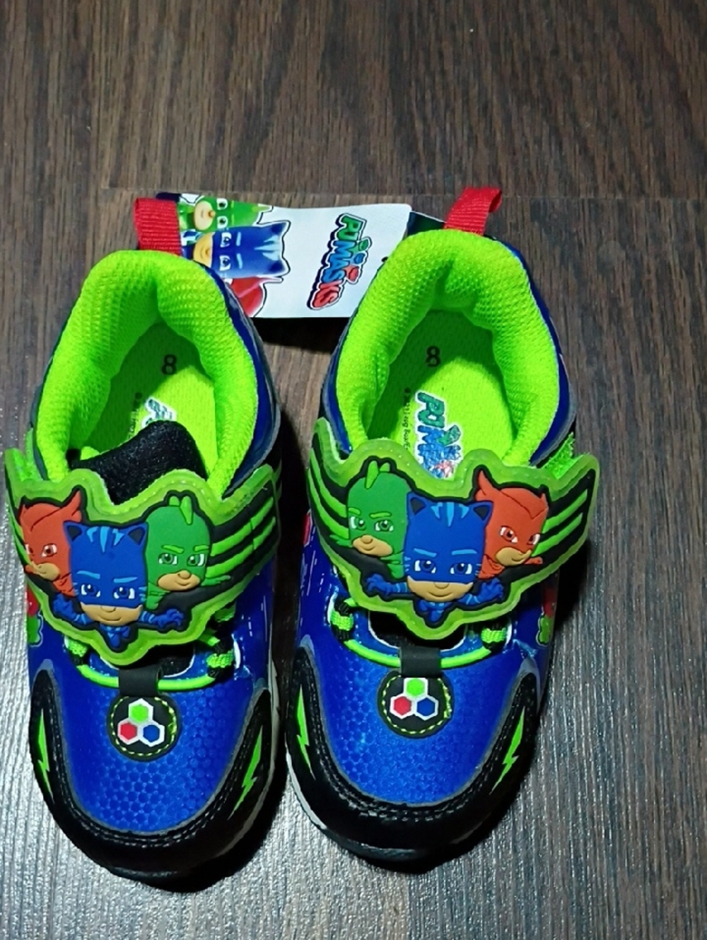 Blue & Green Kids' Light-Up Sneakers